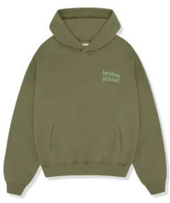 Broken Planet Basics Olive Green Hoodie