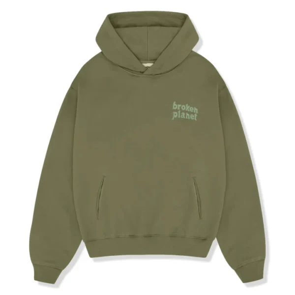 Broken Planet Basics Olive Green Hoodie