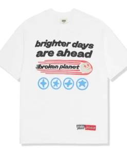 Broken Planet Brighter Days Are Ahead White T Shirt