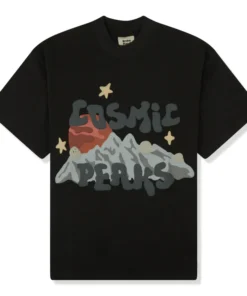 Broken Planet Cosmic Peaks Soot Black T Shirt