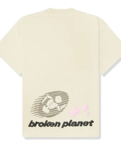 Broken Planet Cosmic Speed Bone White T Shirt