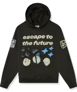 Broken Planet Escape To The Future Soot Black Hoodie