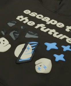 Broken Planet Escape To The Future Soot Black Hoodie