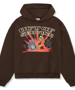 Broken Planet Out Of Service Mocha Brown Hoodie