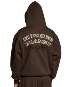 Broken Planet Out Of Service Mocha Brown Hoodie