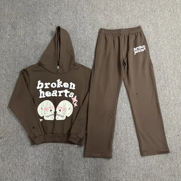 Broken Planet Broken Heart Tracksuit Brown